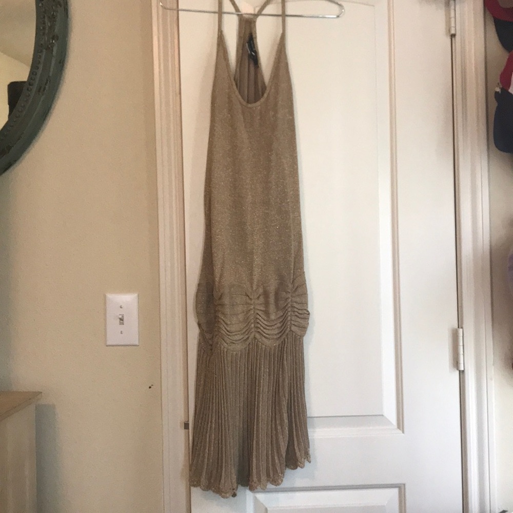 Gold BCBG dress